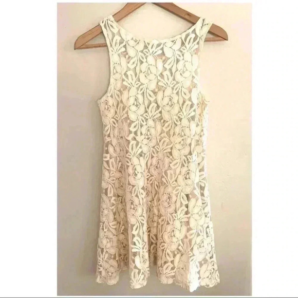 Free People | Miles of Lace Cream Dress - Picture 4 of 7
